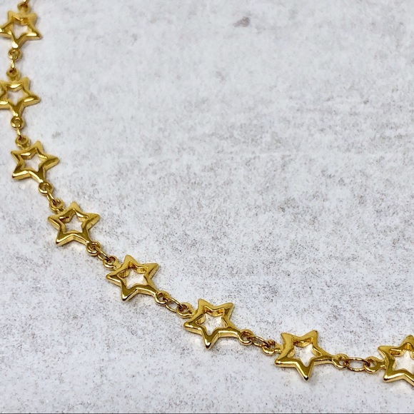 Dainty Gold Star Choker Necklace - Picture 2 of 8